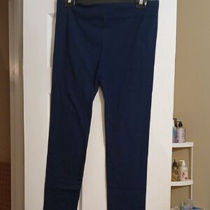 Navy Blue & Black Stretch Leggings